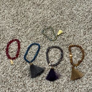 Beaded Tassel Bracelet - Assorted Colors